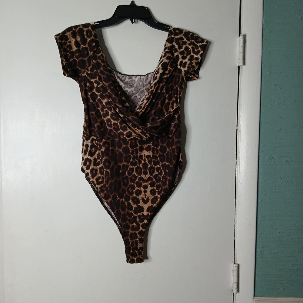 Leopard Print One Piece Bodysuit
